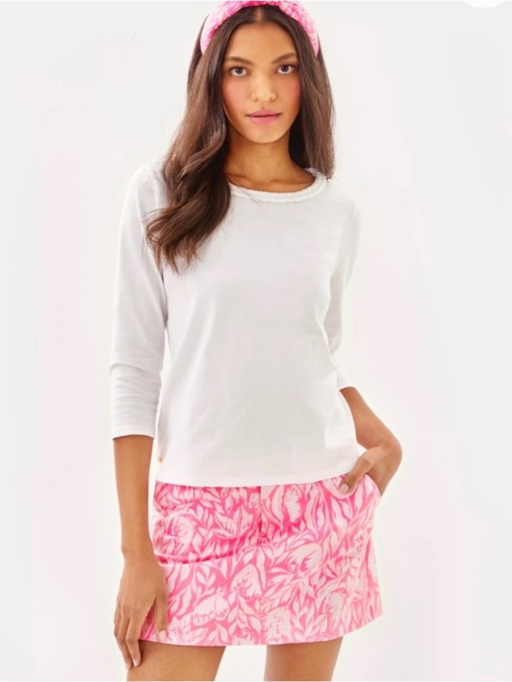 NWT Lilly Pulitzer Colette Knit Skort Size 4 Rousseau Pink Tulip to Tango